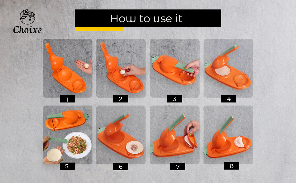 Dual-Use Dough Shaper: Dumpling & Empanada Tool